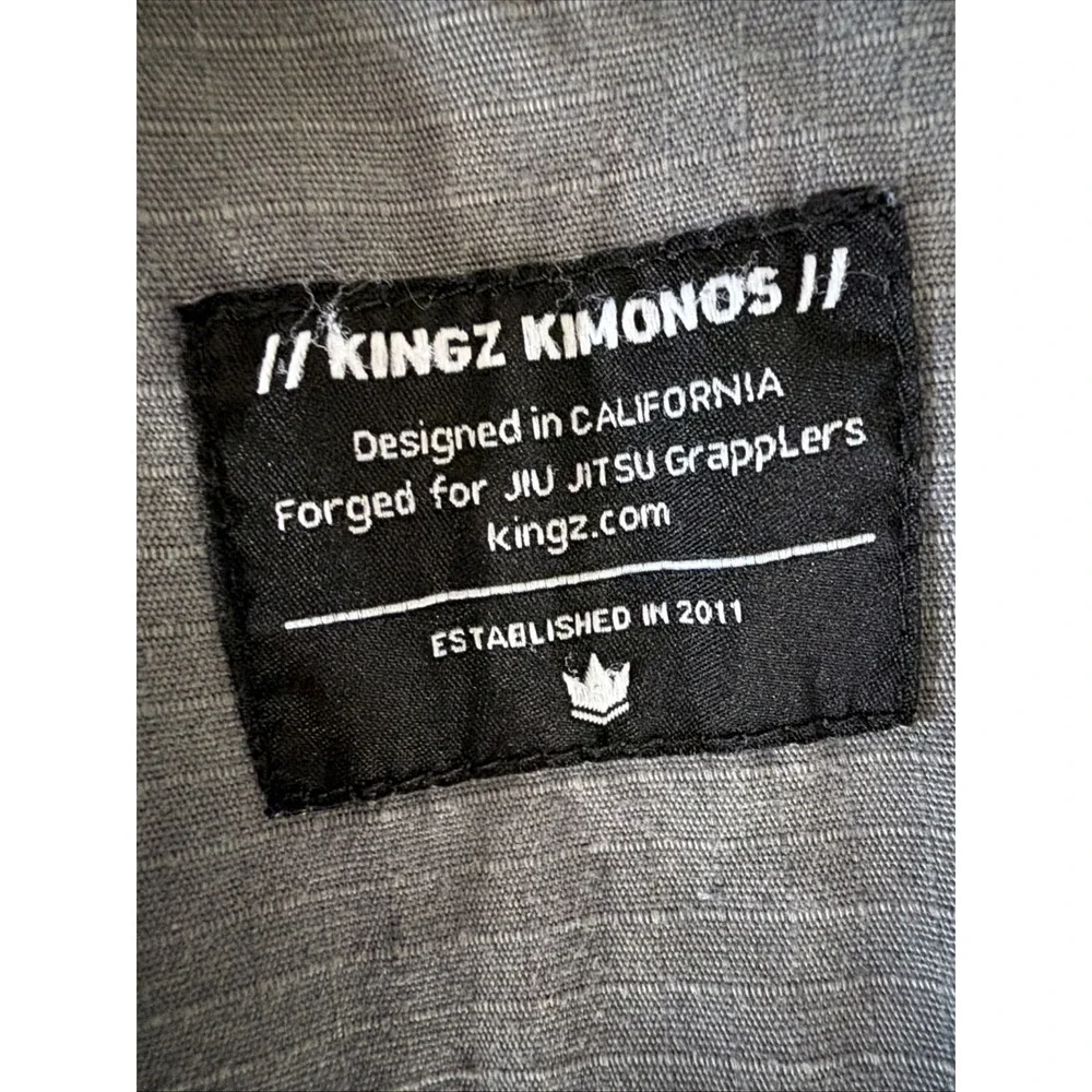 Kingz Kimonos Men's Size A1 Gray Casual Ripstop Pants Drawstring Pocket